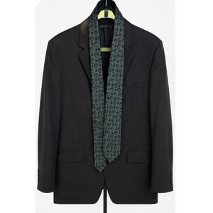 Bocaccio‎ Uomo Mens Black Blazer Two Button Jacket with Stafford Silk Tie